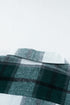 Plaid Print Buttoned Shirt Coat With Pocket